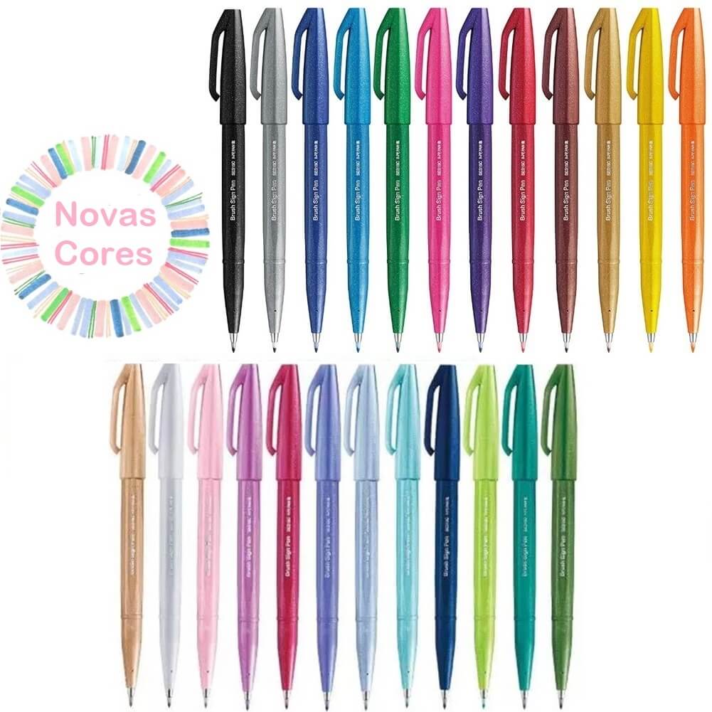 Caneta Brush Sign Pen Touch SES15C - Pentel