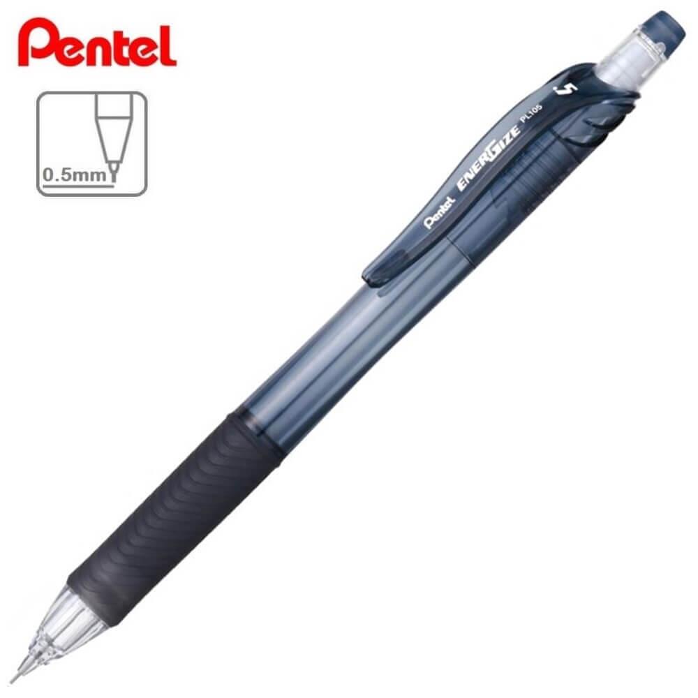 Pentel PL105-K Portamina Ricaricabile 0,5 Mm Con Gommino E Grip Comfort - Corpo Verde Traslucido - 4