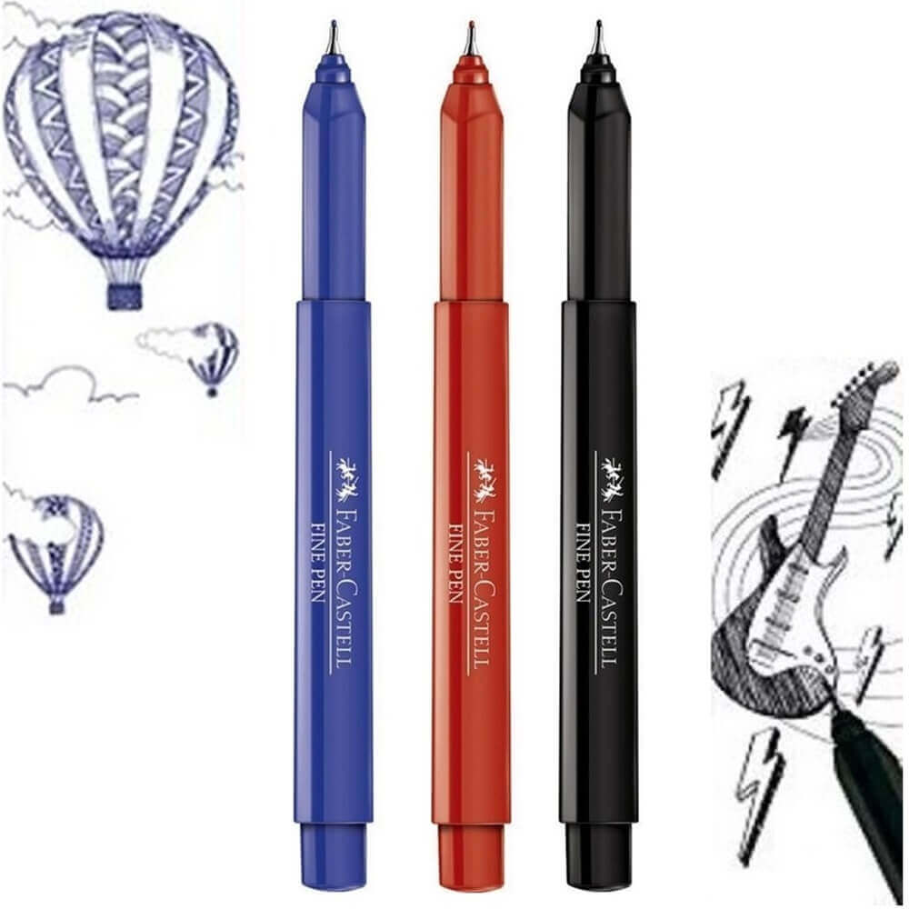 000000000 Color Caneta Fine Pen Colors 0.4mm - Faber-Castell