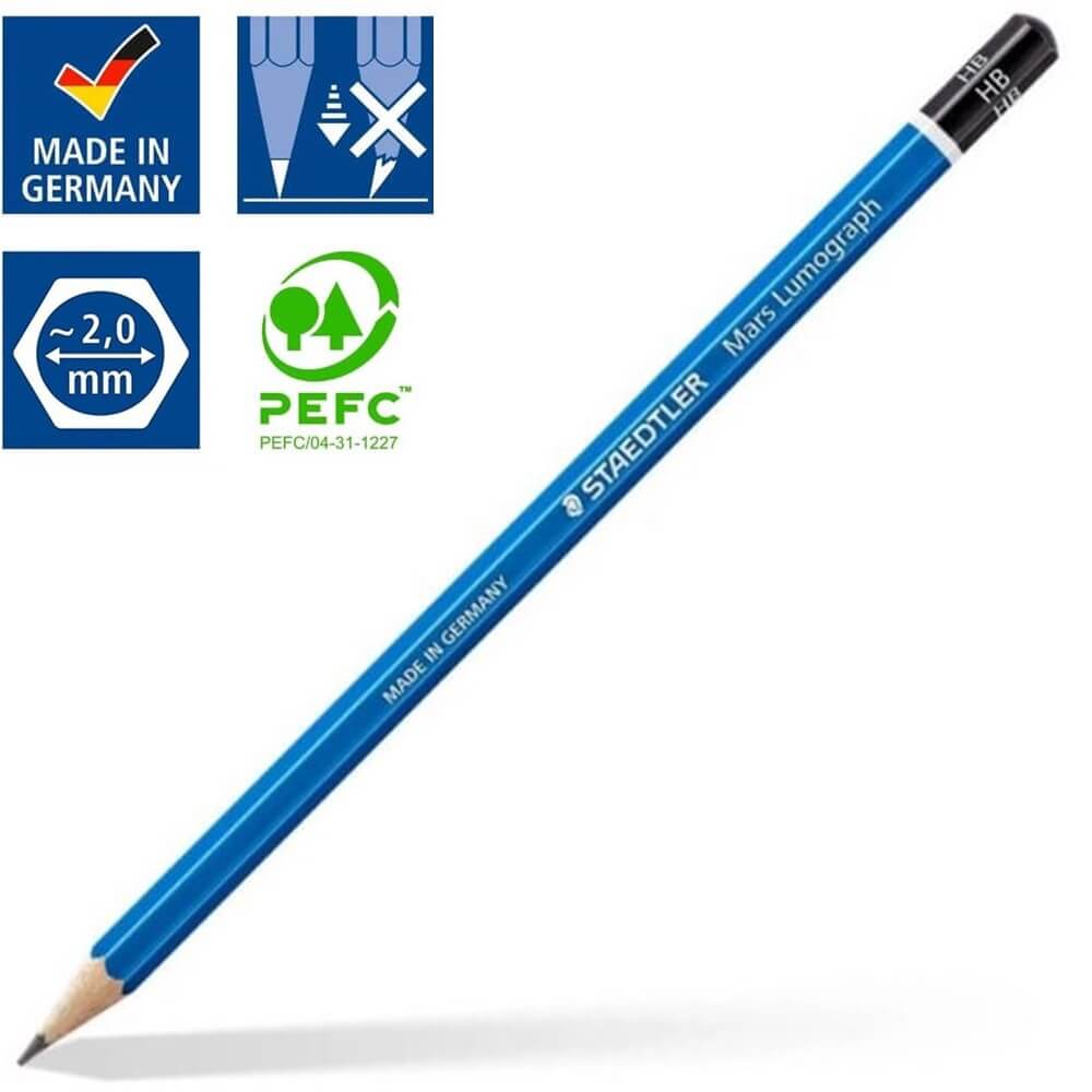 Lápis Grafite Mars Lumograph 100 (Unidade) Staedtler