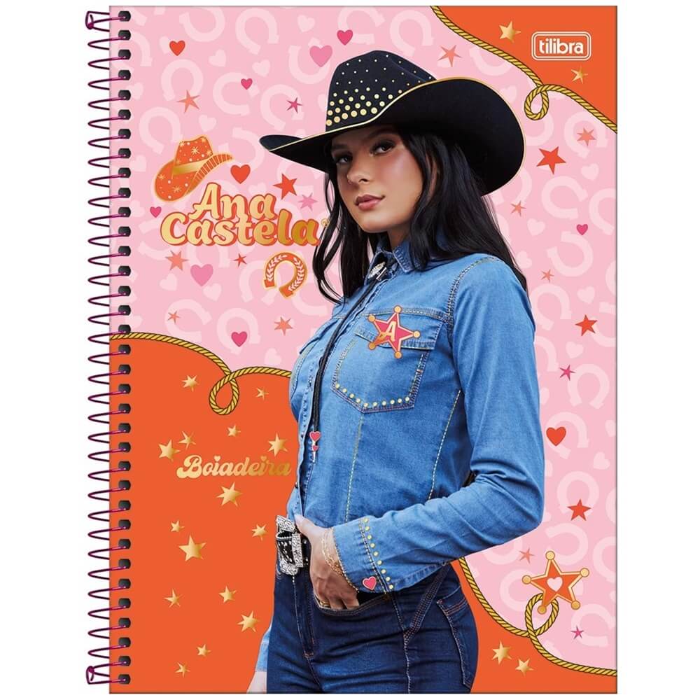 Caderno Universitario Connect Ana Castela 1 Materia Espiral Capa Dura ...