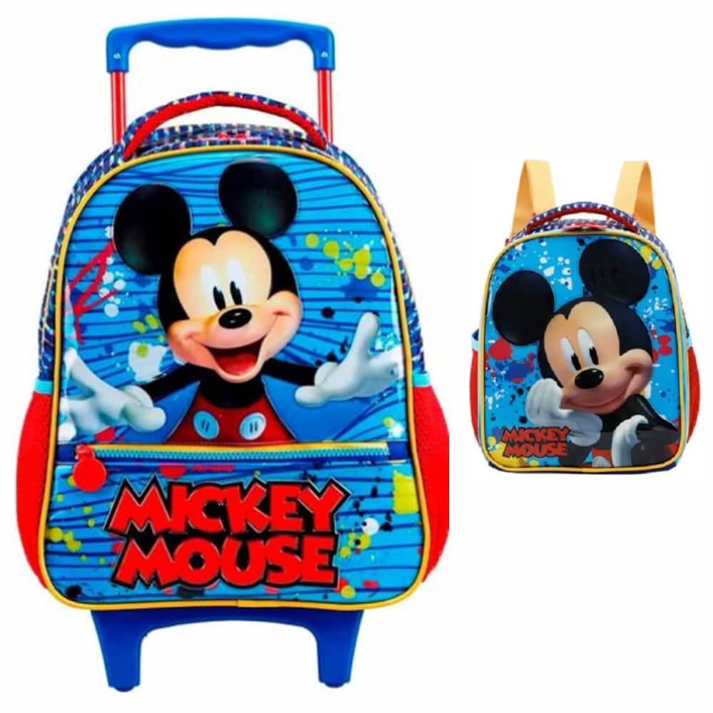 Kit Mochila Infantil Mochilas Escolares Mickey Mouse Kit Mochila