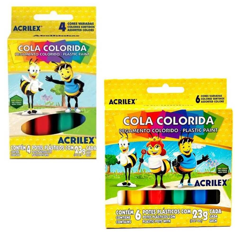 Cola Colorida 23g - Acrilex - de R$8,50 a R$12,40