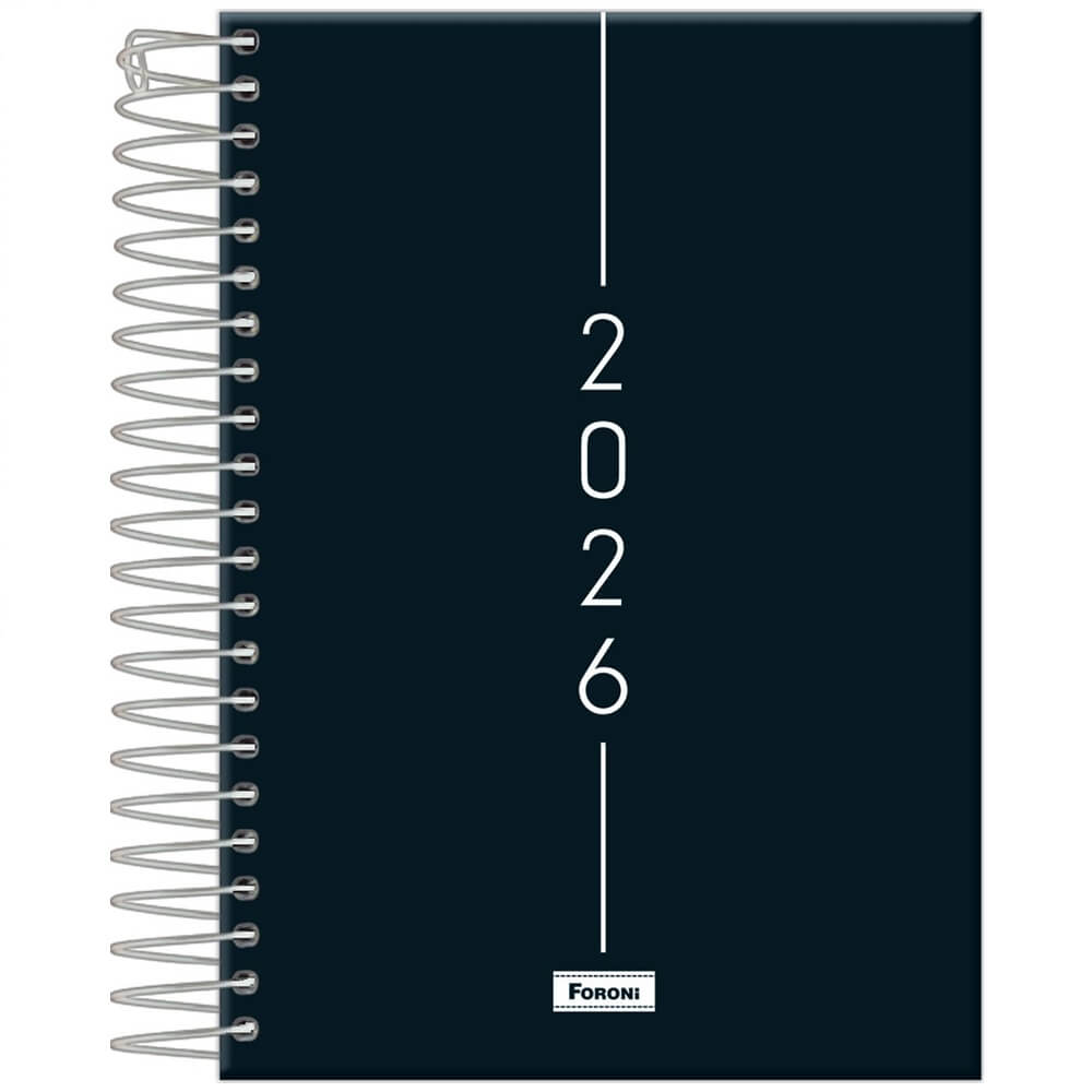 Agenda 2026 Cliff Espiral Diaria Capa Dura 176 Folhas 11,7x16,4cm