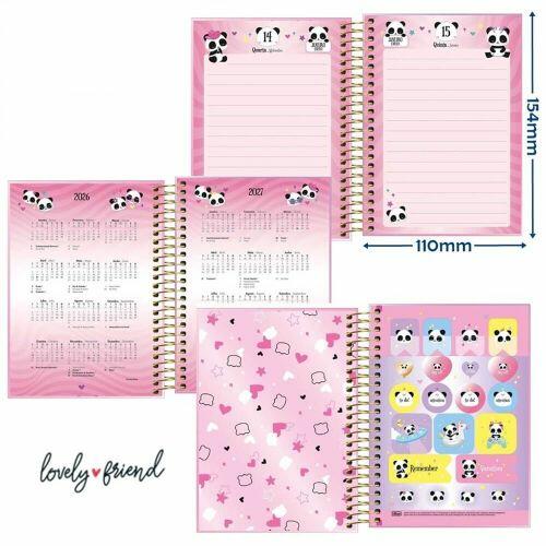 Agenda 2026 Lovely Friend Espiral Diaria 160 Folhas 11,0 x 15,4 cm