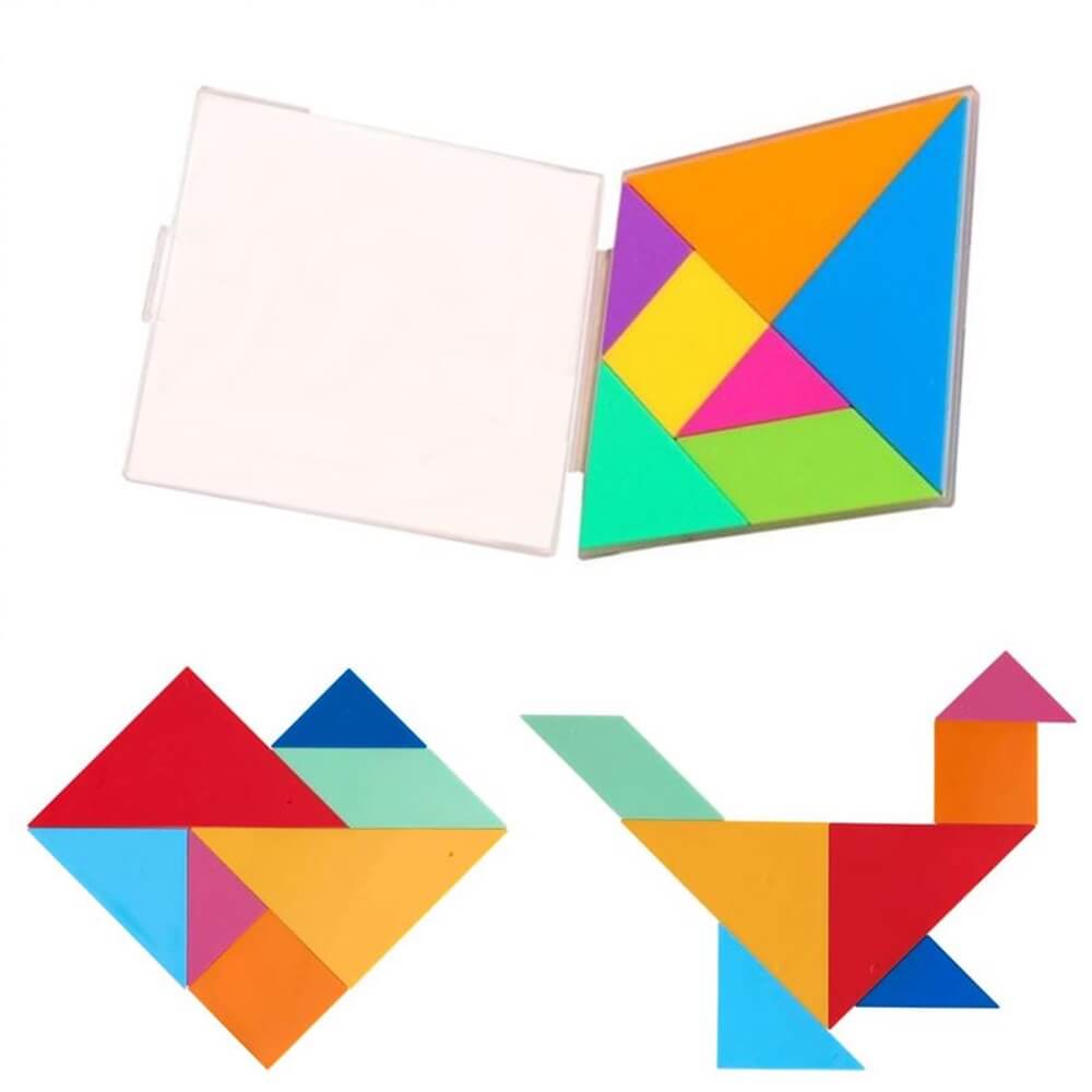 Tangram Colorido Plastico Dipedu com 7 Pecas - BRW - a partir de R