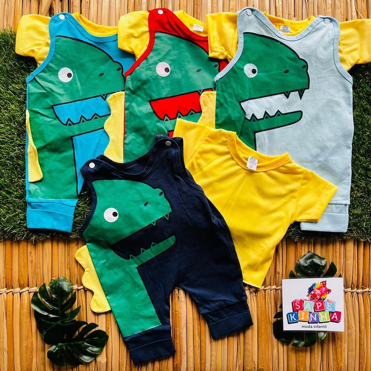 Comprar Roupa de Bebê Macacão e Camiseta Dinossauro (Ref: 659)