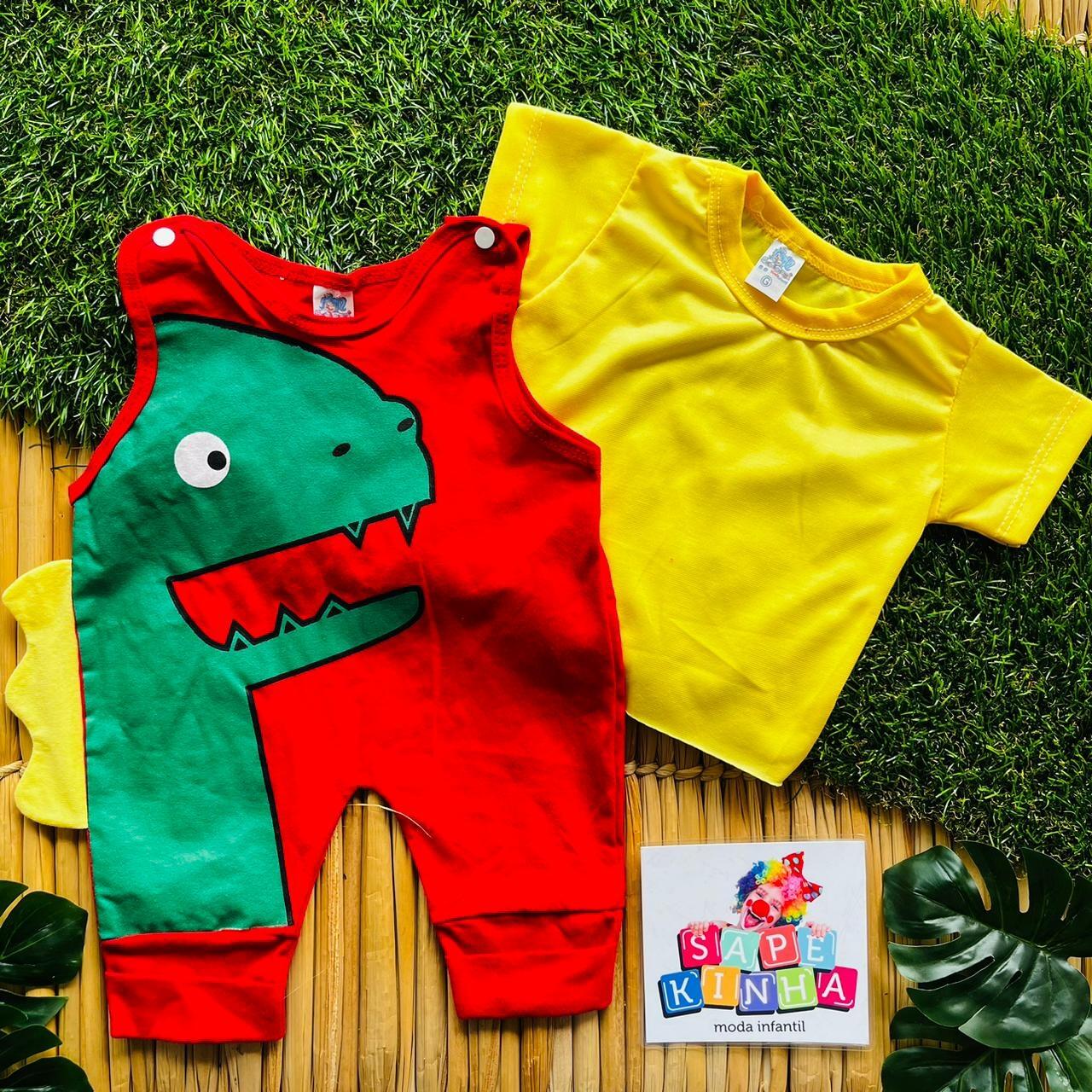 Comprar Roupa de Bebê Macacão e Camiseta Dinossauro (Ref: 659)