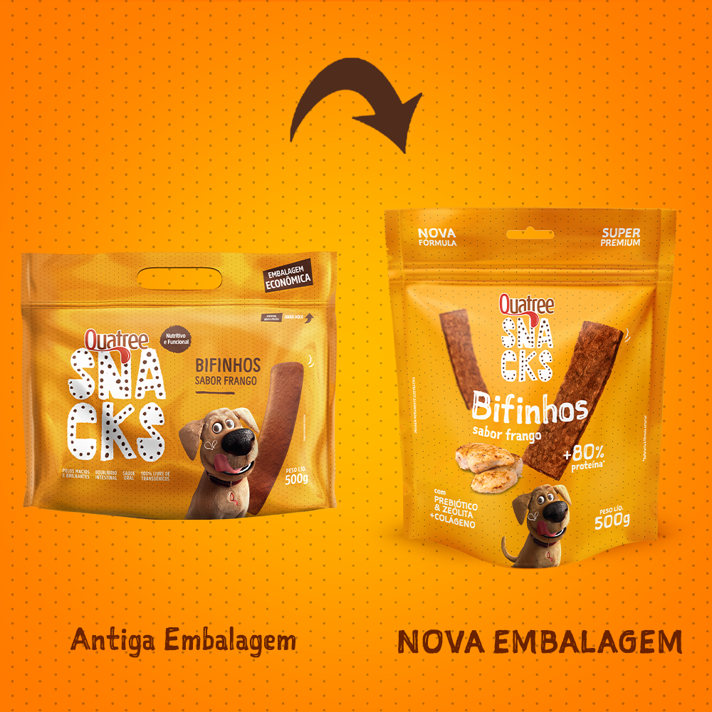 Comprar Petisco Quatree Snacks Bifinhos Frango - 500 g - a partir