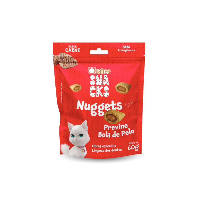 Comprar Petisco Snack Quatree Nuggets para Gatos Bola de Pelo