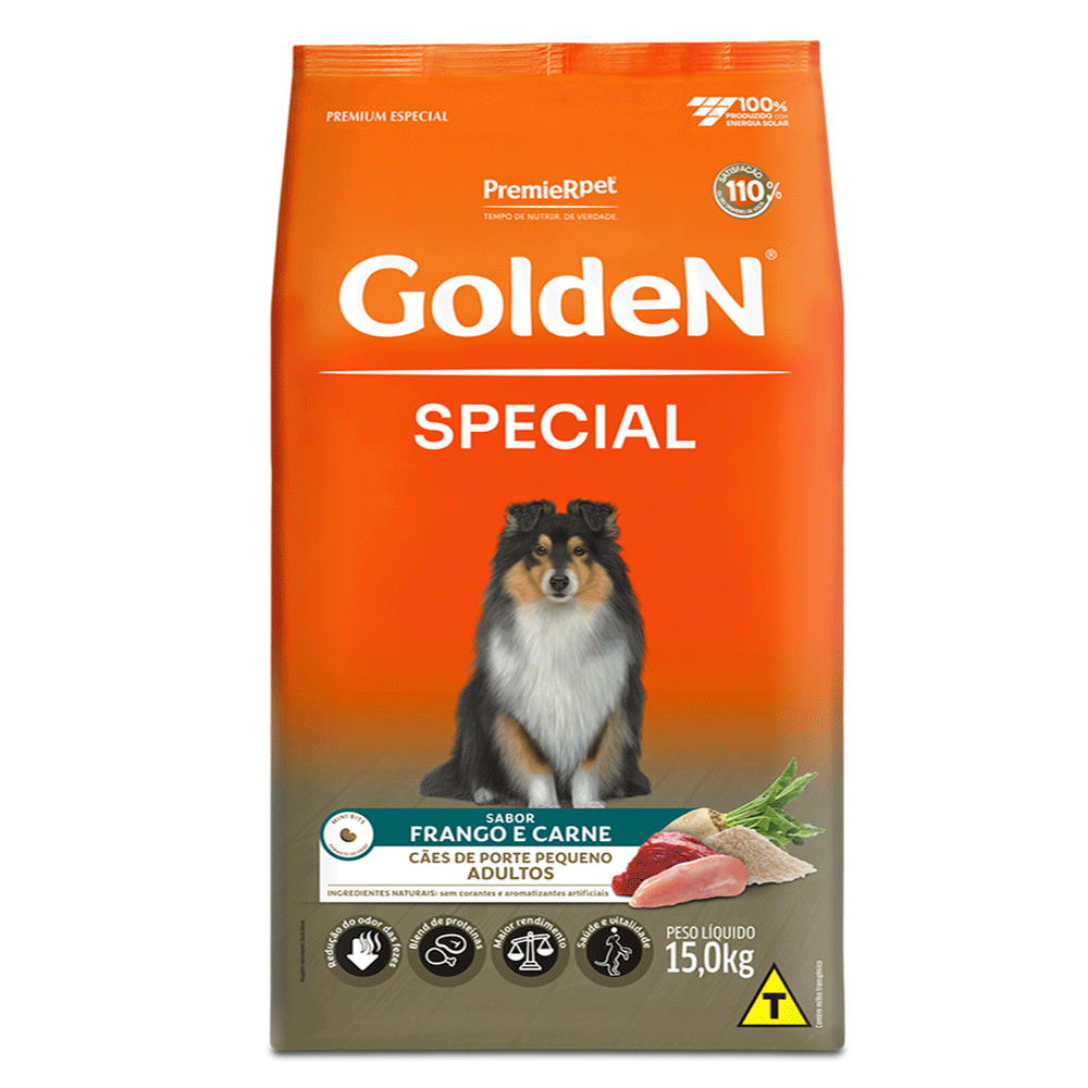 The Golden Gallop シリーズ Special Ver. Comprar Ração Golden Special Cães Adultos Porte Pequeno Frango e