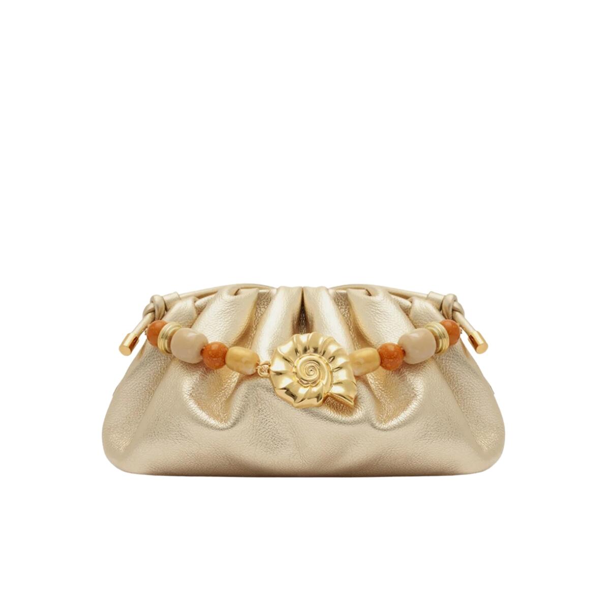 Comprar Bolsa Clutch Couro Pedrarias Concha Lançamento Arezzo - R