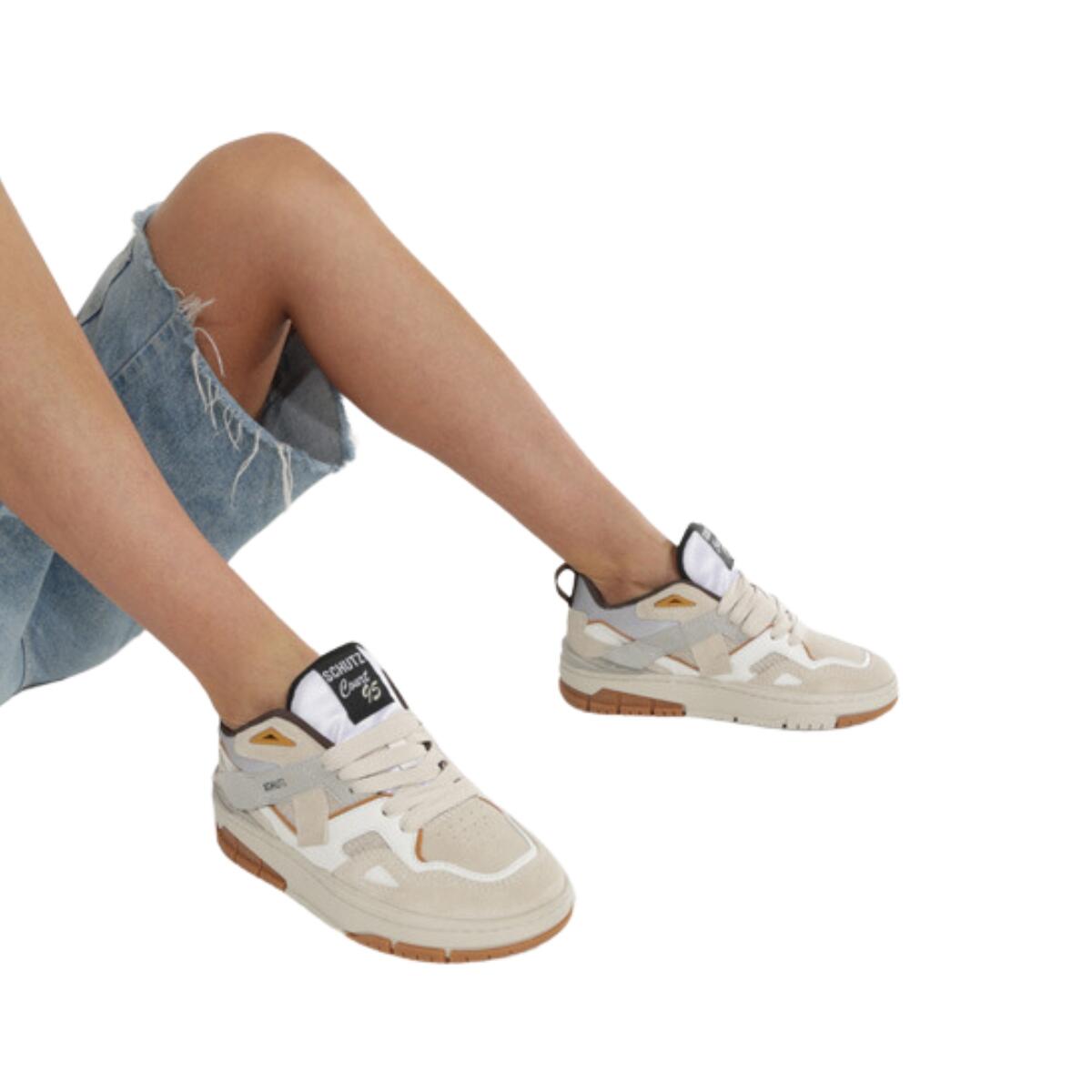 so1⭐︎ Comprar Tênis Sola Alta Court 95 Lançamento Schutz - Moda Couro