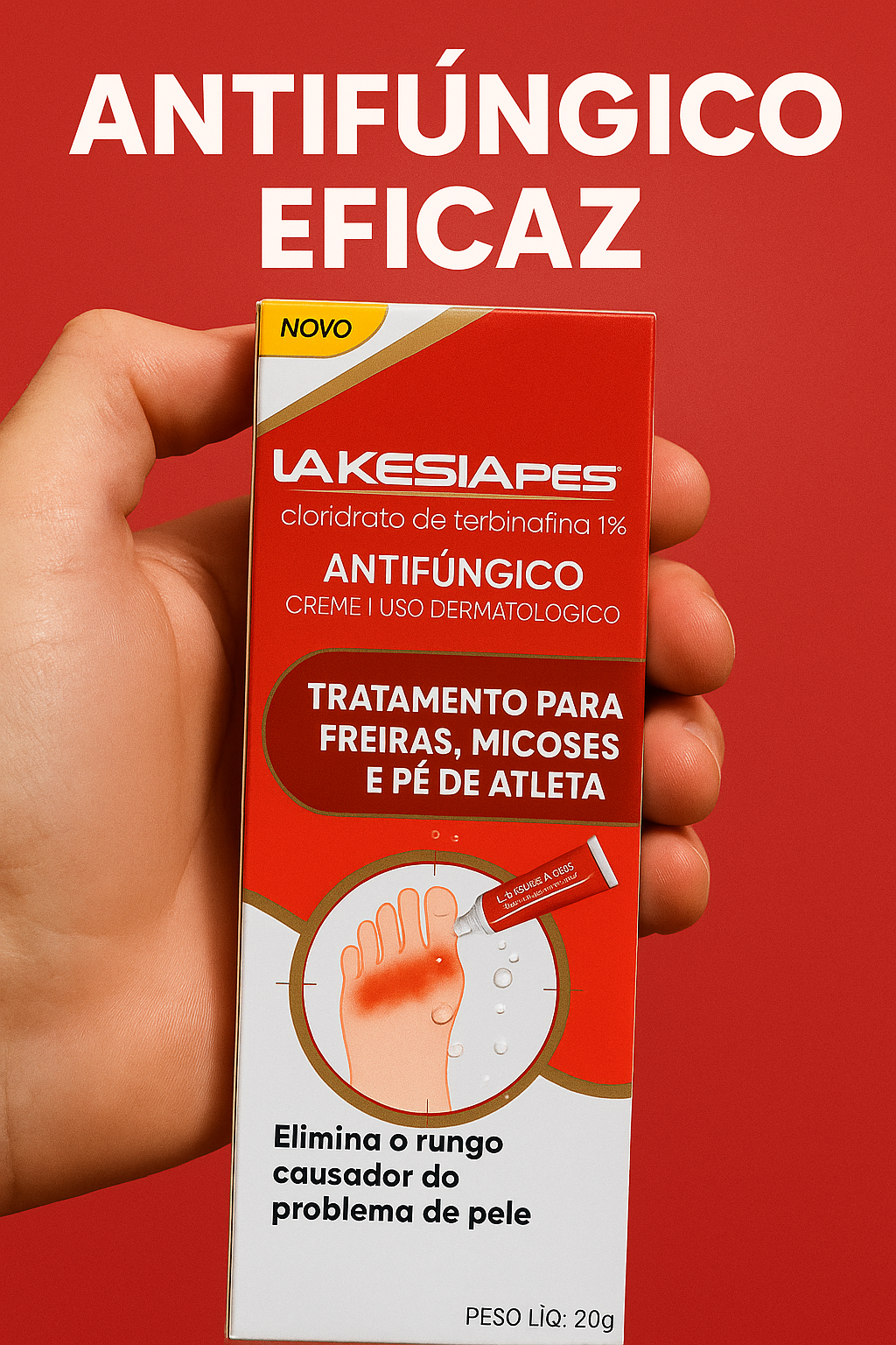 Comprar CREME ANTIFÚNGICO LAKESIA PES 20G - R$26,90