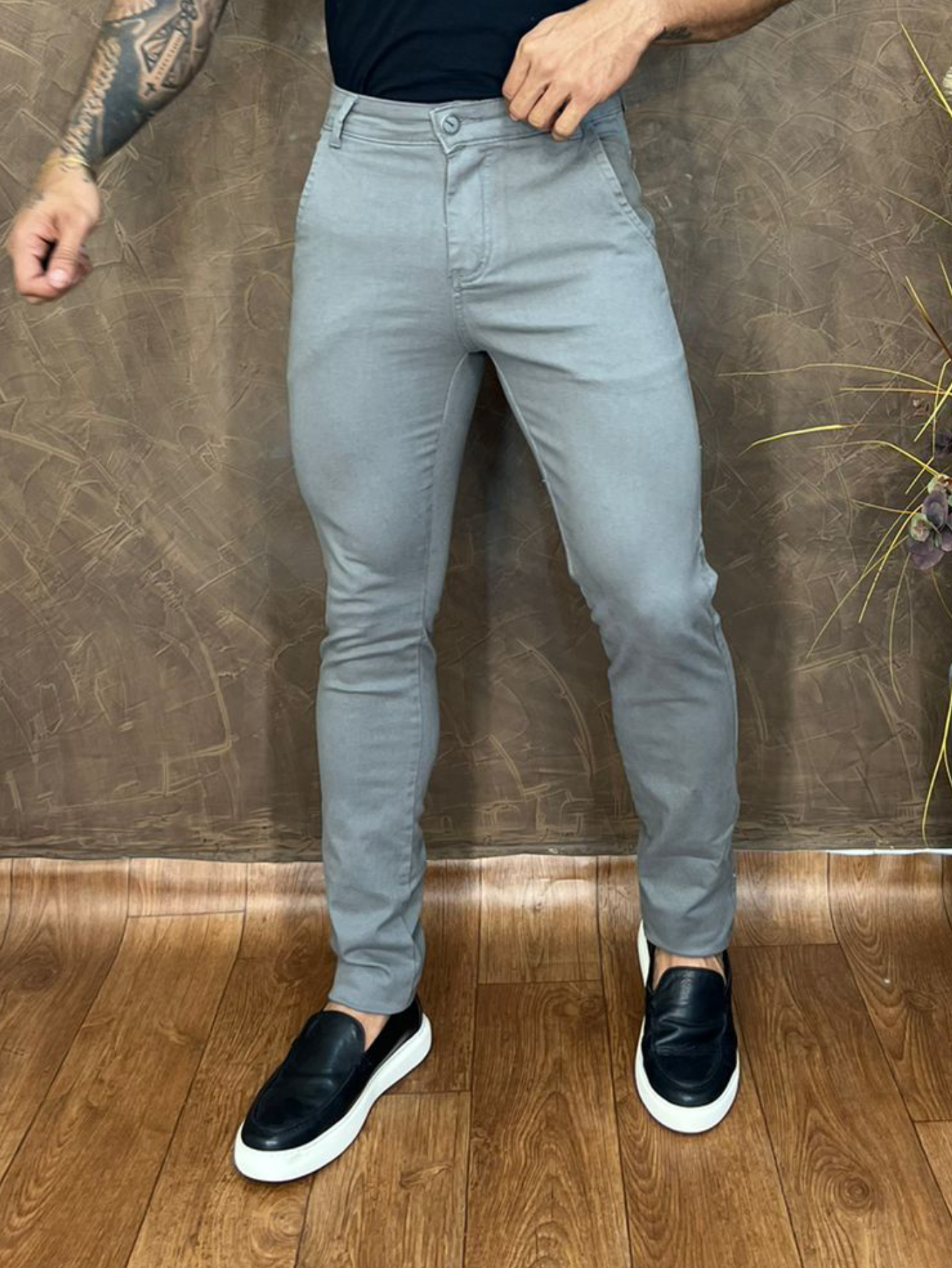 Calça Sport Fino Masculina Cinza Calça Plus Size Masculina Sport
