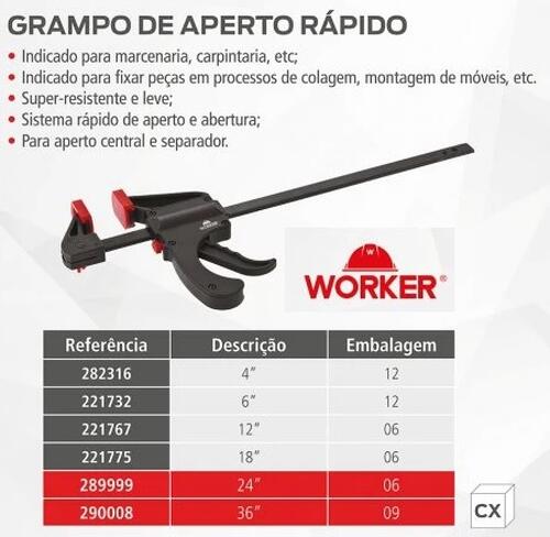 Comprar GRAMPO TIPO SUPORTE DE APERTO RÁPIDO 12 POLEGADAS (30cm