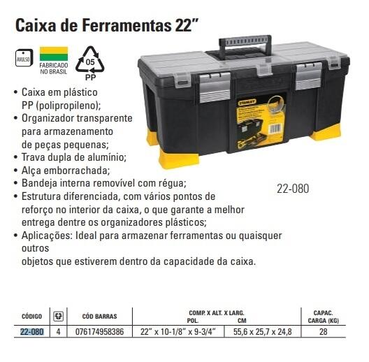 Comprar CAIXA PLASTICA FERRAMENTAS 56cm X 26cm X 25cm COM