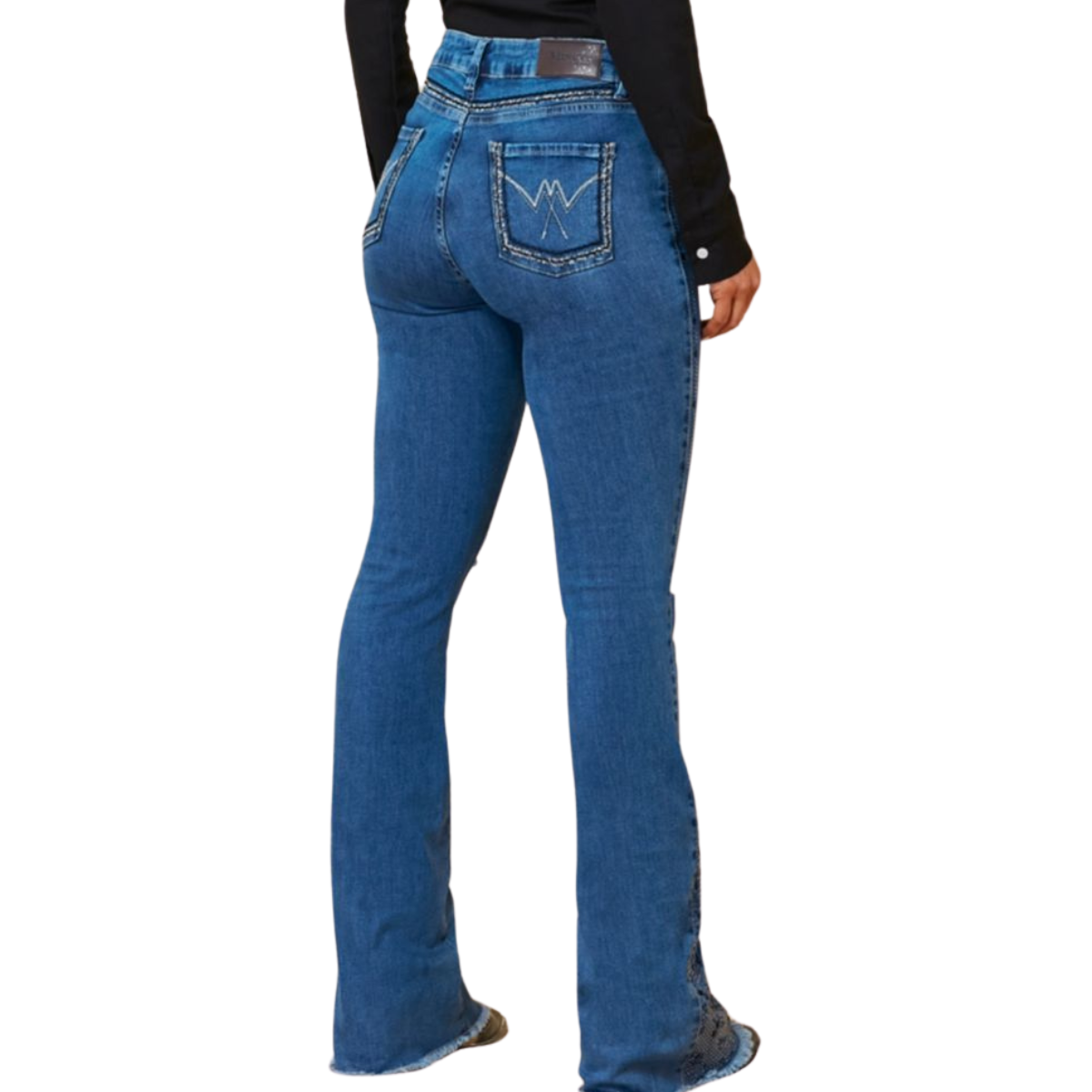 Comprar Calça Feminina Jeans Cós Médio Bordada MINUTY Valdere