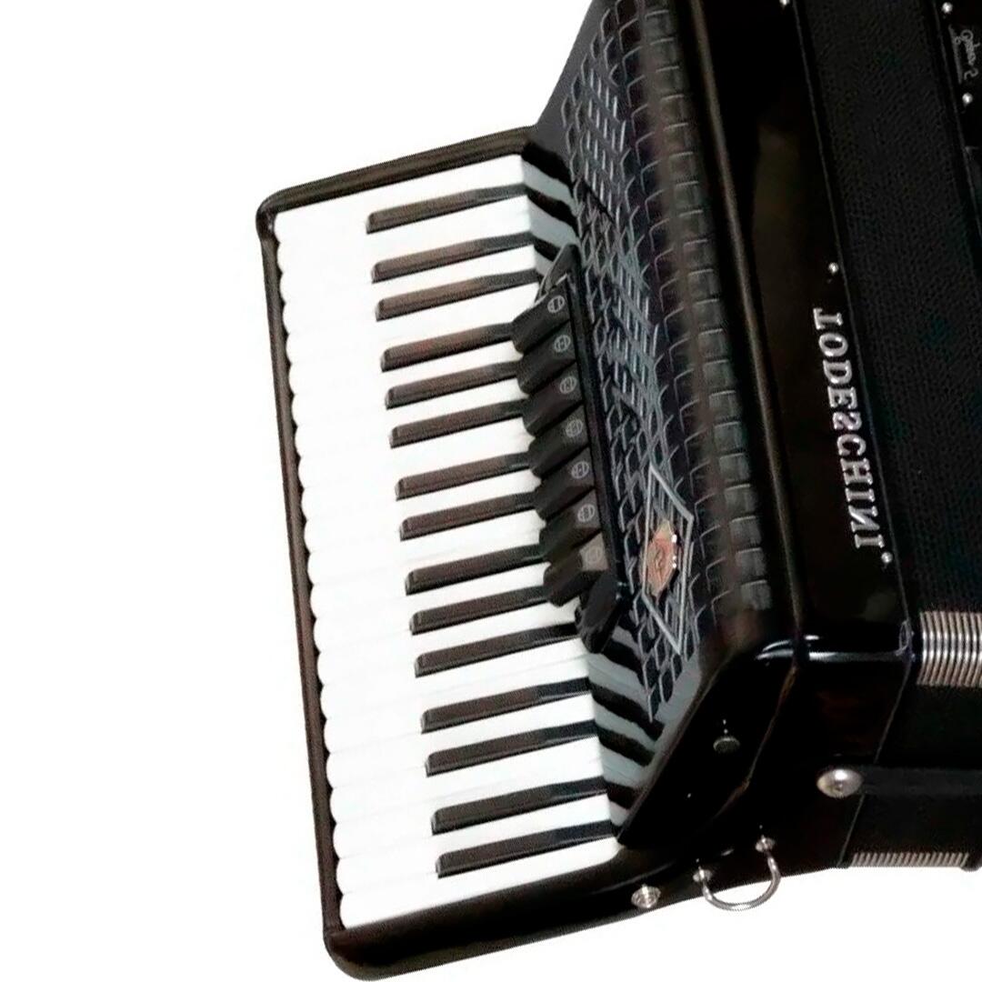 Acordeon Todeschini YW870 Preto 37 Teclas e 80 Baixos