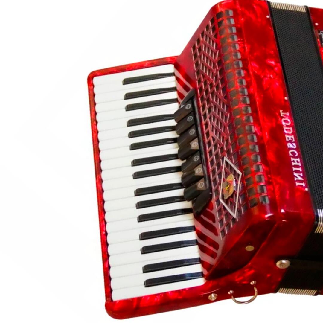 Acordeon Todeschini YW827 Vermelho - 41 Teclas e 120 Baixos - a