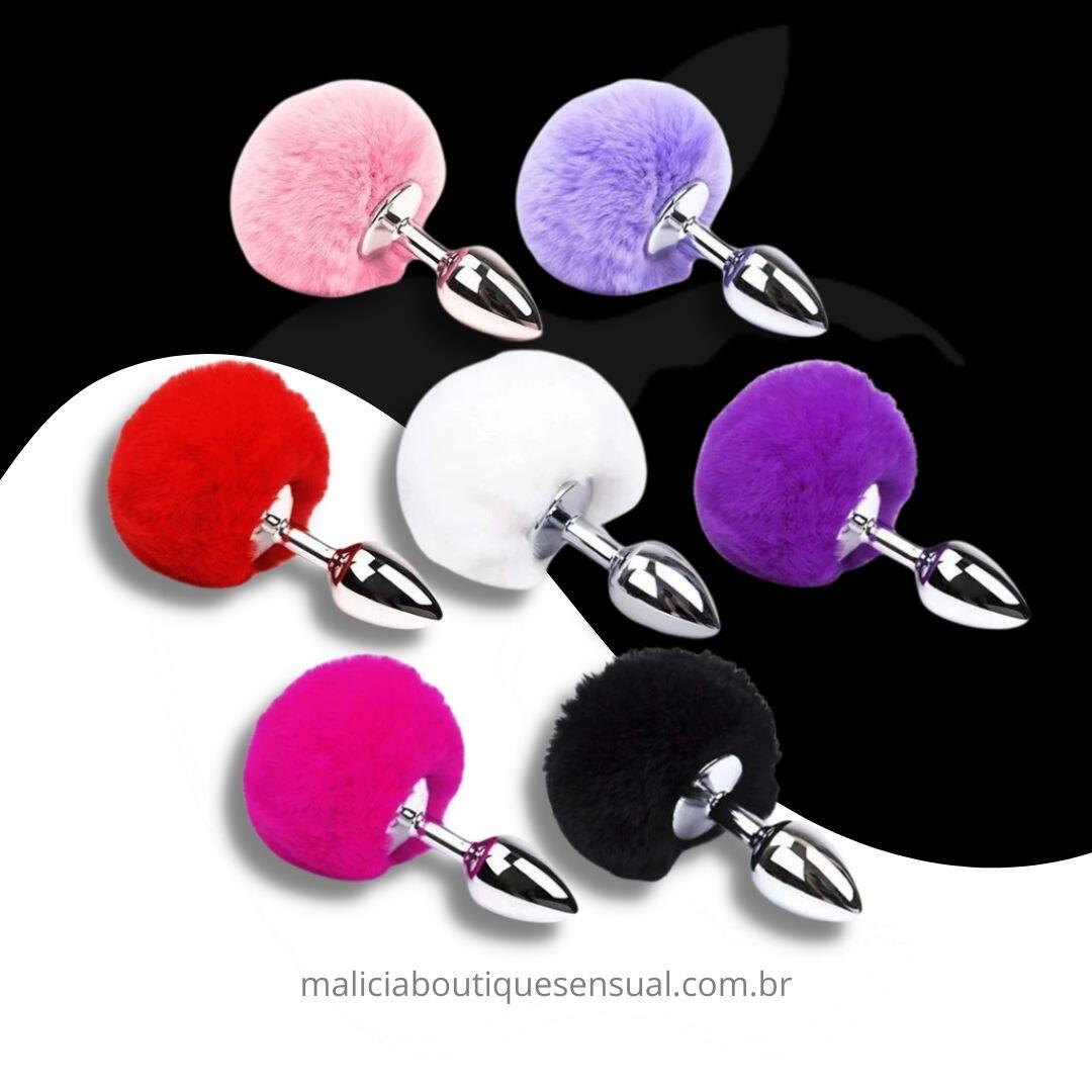 Comprar Plug Anal Pequeno PomPom com Rabo de Coelho