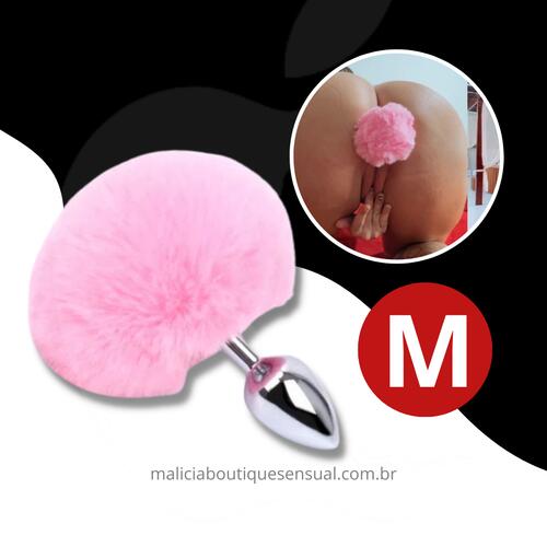 Comprar Plug Anal Médio PomPom com Rabo de Coelho
