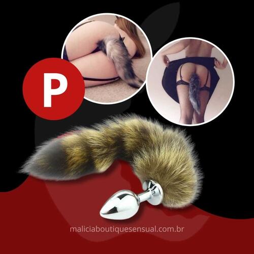 Comprar Plug Anal Rabo de Raposa Em Metal De 7 Cm Com Cauda