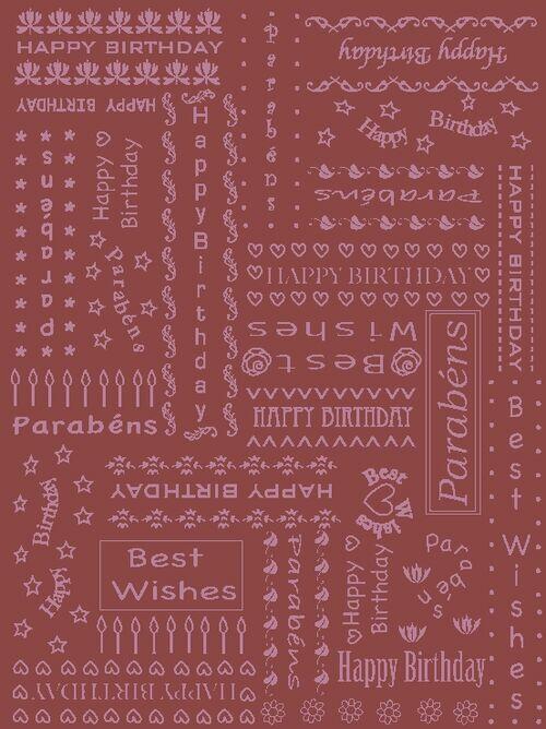 MANTA DE TRICÔ - LINHA TEMÁTICA - ANIVERSÁRIO - BEST WISHES