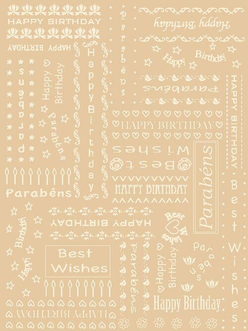 MANTA DE TRICÔ - LINHA TEMÁTICA - ANIVERSÁRIO - BEST WISHES