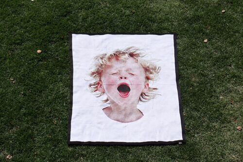 MANTA PERSONALIZADA EM TRICÔ - TAMANHO P (1m X 1.30m)