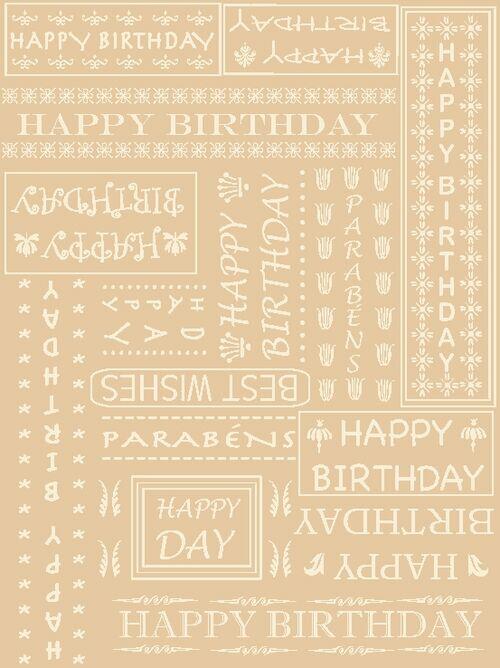 MANTA DE TRICÔ - LINHA TEMÁTICA - ANIVERSÁRIO - HAPPY BIRTHDAY