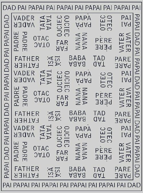 MANTA DE TRICÔ - LINHA TEMÁTICA - DIA DOS PAIS - 17 IDIOMAS