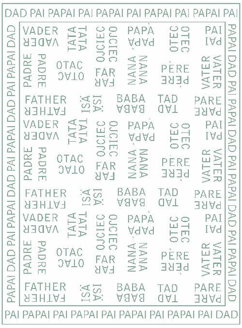 MANTA DE TRICÔ - LINHA TEMÁTICA - DIA DOS PAIS - 17 IDIOMAS