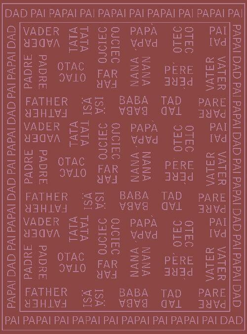 MANTA DE TRICÔ - LINHA TEMÁTICA - DIA DOS PAIS - 17 IDIOMAS