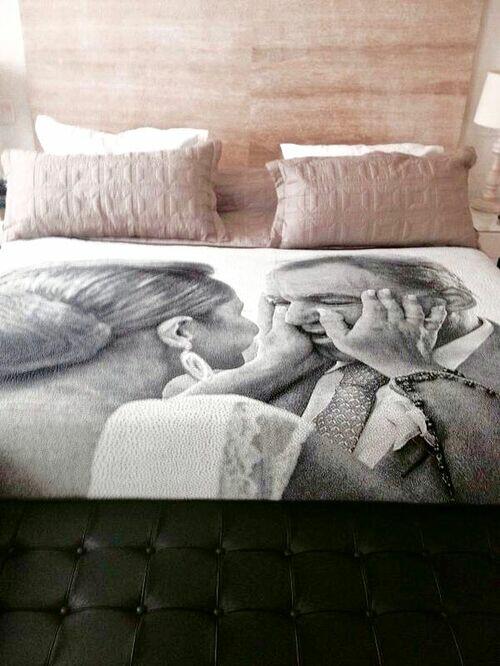 MANTA PERSONALIZADA EM TRICÔ - TAMANHO XG (2m X 2.6m)