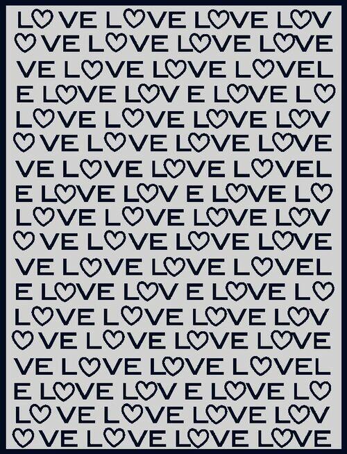 MANTA DE TRICÔ - LINHA TEMÁTICA ROMÂNTICA - MIL LOVES