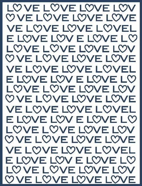 MANTA DE TRICÔ - LINHA TEMÁTICA ROMÂNTICA - MIL LOVES