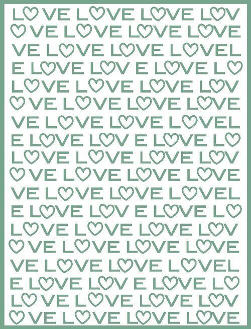 MANTA DE TRICÔ - LINHA TEMÁTICA ROMÂNTICA - MIL LOVES