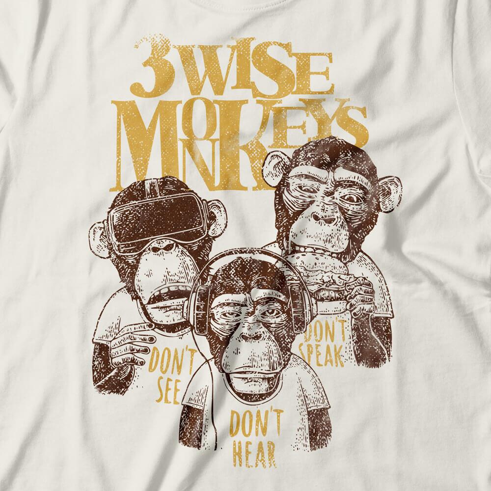90s NIKE Three Wise Monkeys Tシャツ USA製 Camiseta Three Wise Monkeys | Studio Geek - a partir de R$85,40