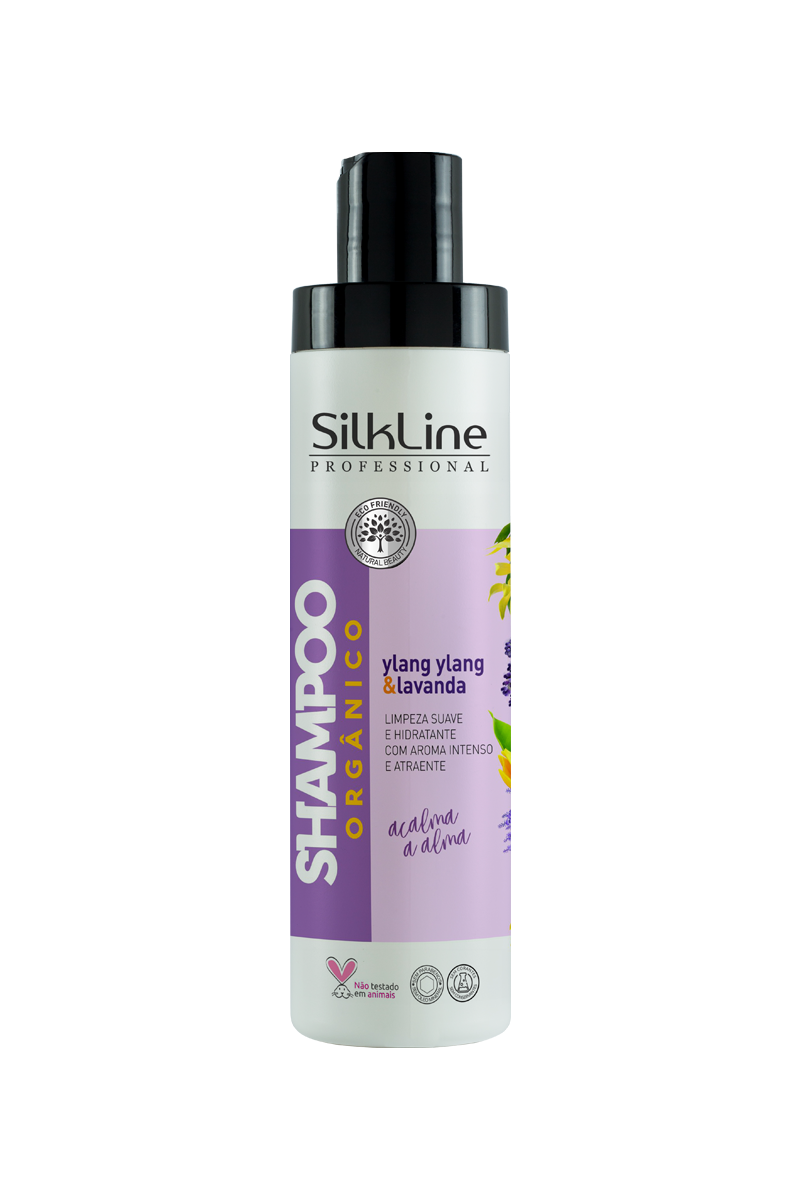 SHAMPOO ORGÂNICO 300ML ACALMA A ALMA SILKLINE PROFESSIONAL