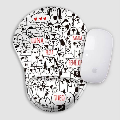 Mouse Pad Personalizado Bicharada - Com os Nomes dos Seus Pets