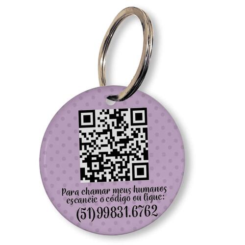Placa de Identificao Personalizada com Telefone e QR Code - Lils