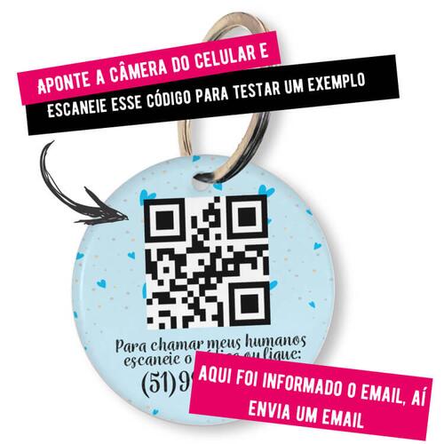 Placa de Identificação Personalizada com Telefone e QR Code - Príncipe