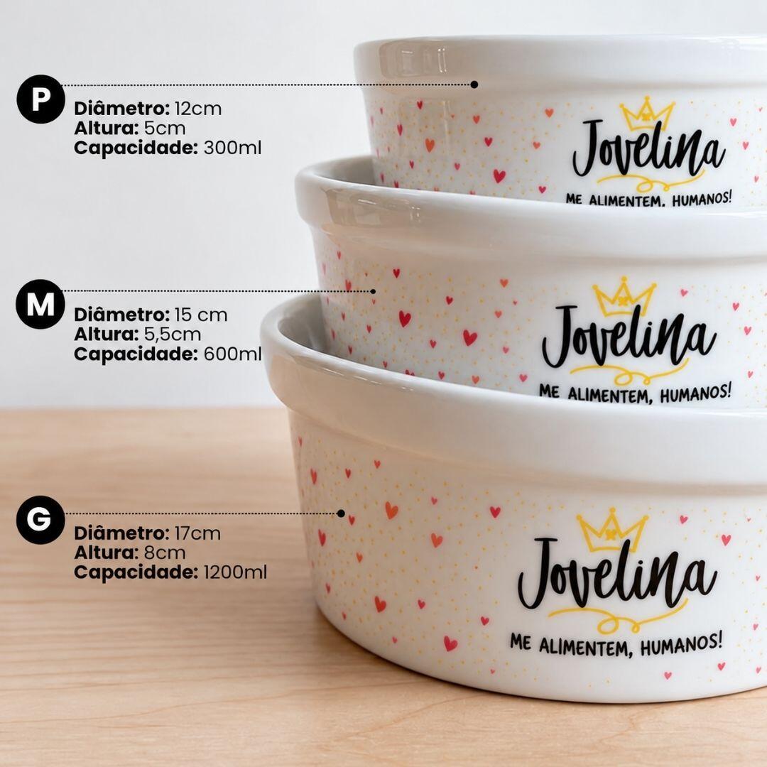 Kit com duas tigelas de cer�mica Pot Pet