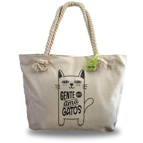 Bolsa de Linho Gente Que Ama Gatos