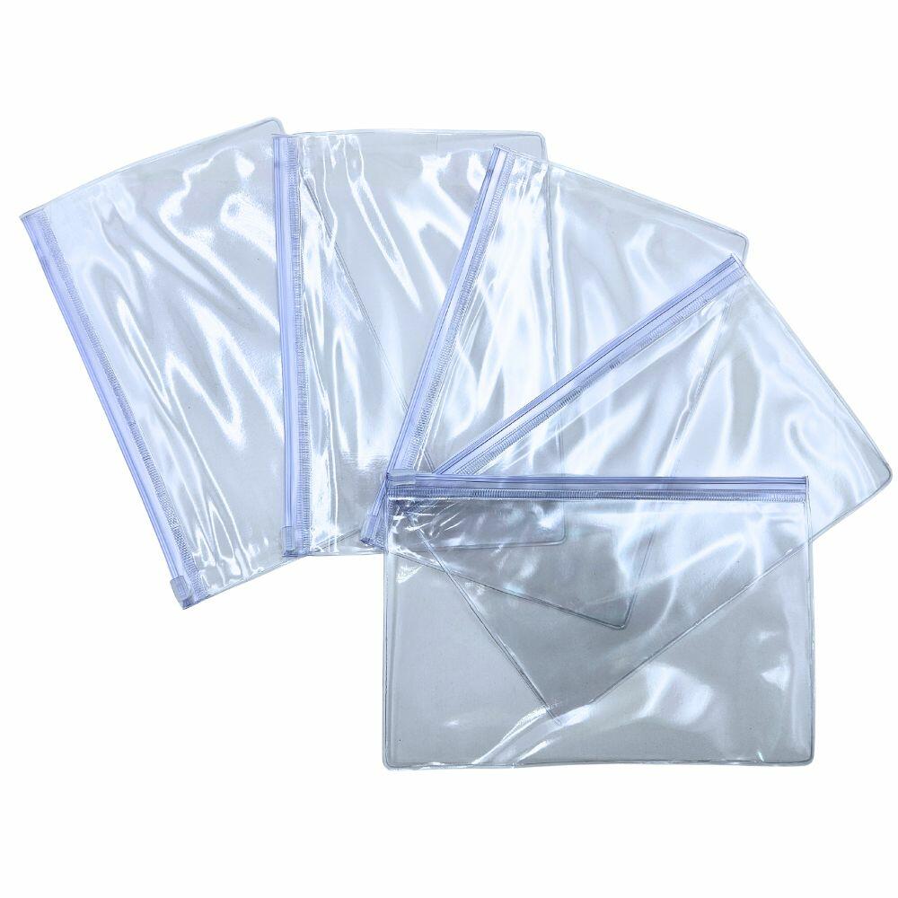clear　2個セット Comprar Pasta Zip Zap 14x21 cm Transparente Cristal - de R$352,11