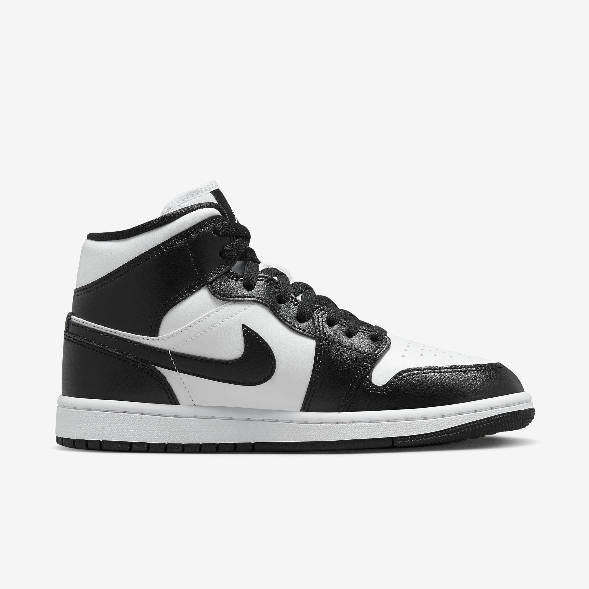 Tênis Nike Air Jordan 1 Mid Panda - Preto e Branco
