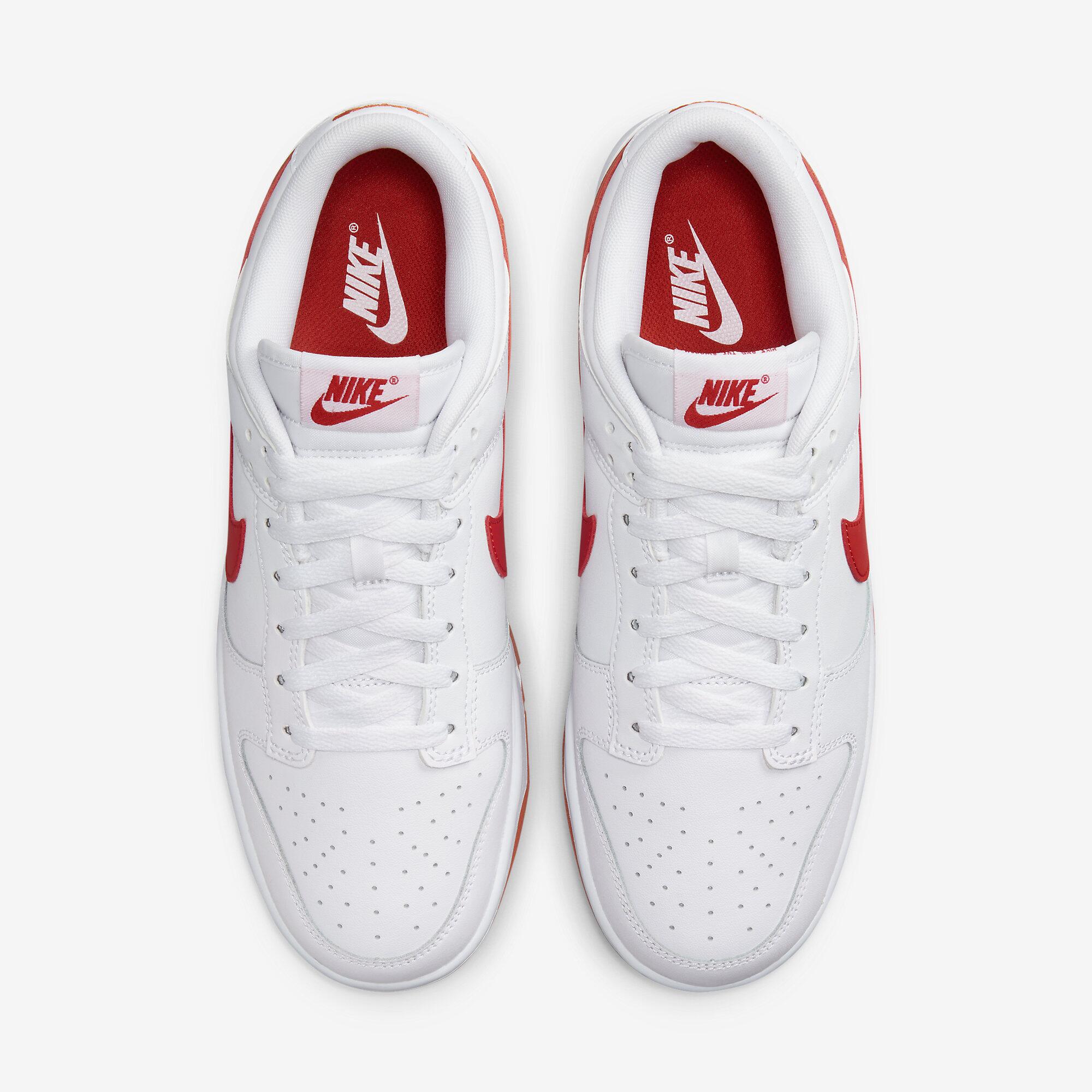 Tênis Nike Dunk Low Retro - Branco e Vermelho