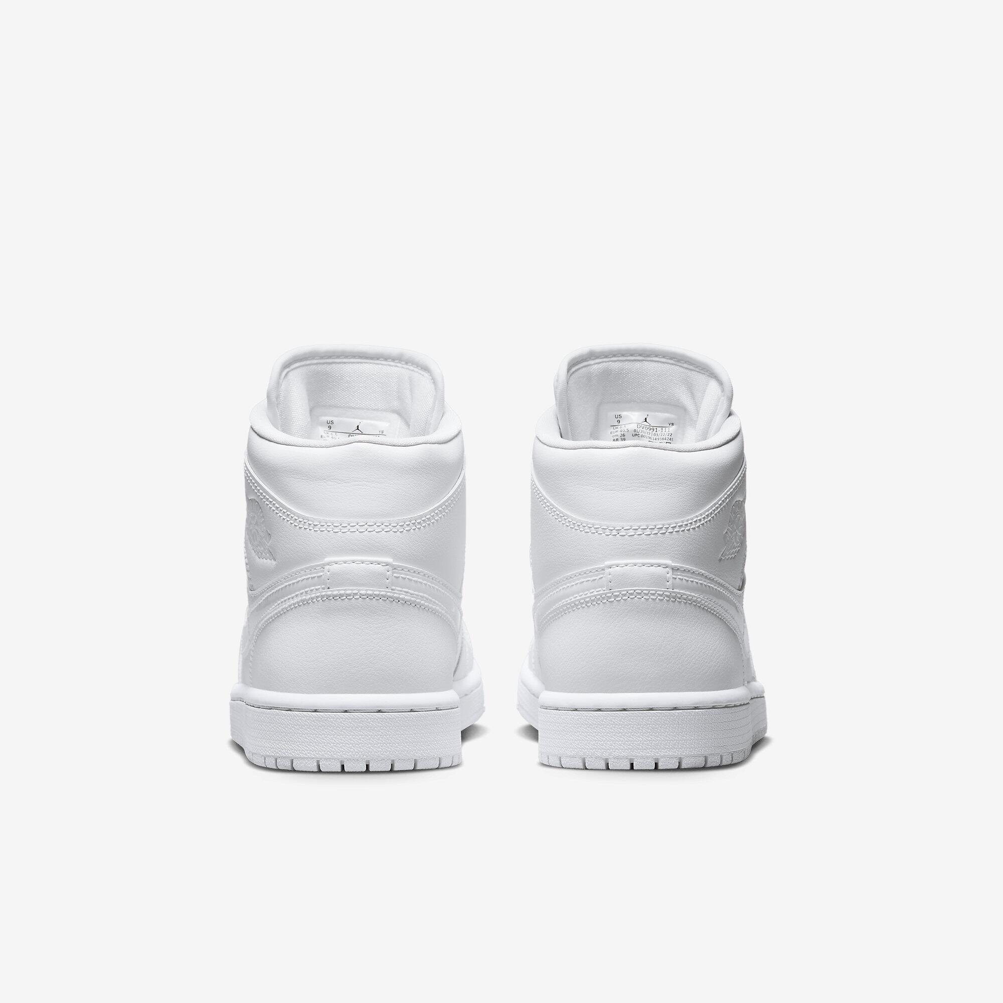 Tênis Air Jordan 1 Mid - Branco Tênis Air Jordan 1 Mid - Branco