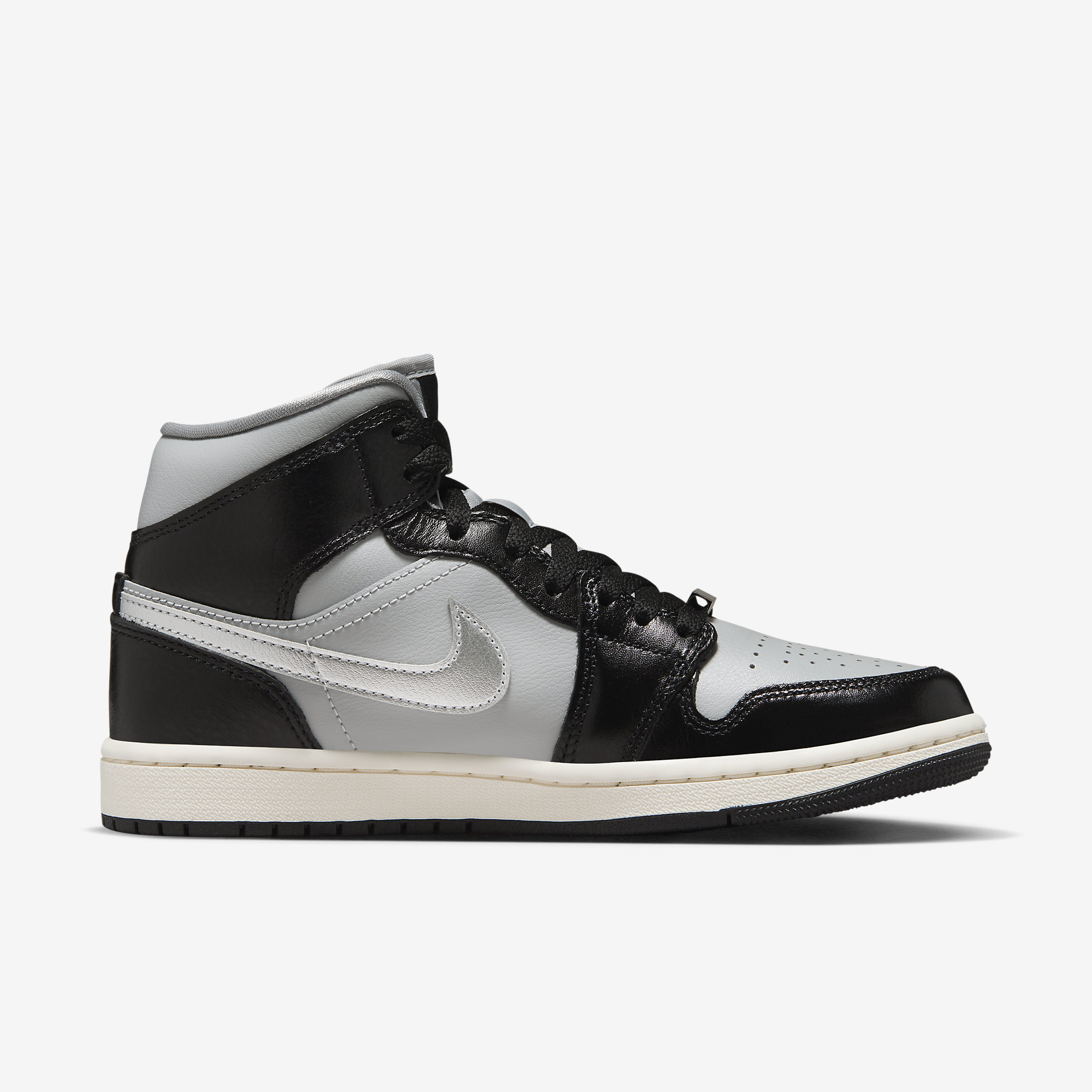 Tênis Nike Air Jordan 1 Mid - Preto e Cinza - Sneakers New - Site